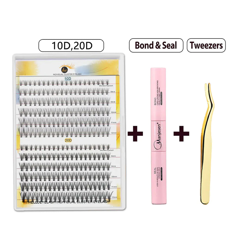 DIY Eyelash Extension Kit - Natural Cluster Lashes