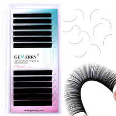 GEMERRY Lash Extension Classic Lash Extensions Individual Lashes 05/07/15/18/20 C/D Curl 8-20mm Volume Lash Extensions Mixed Lengths Professional Supplies for Eyelash Extension(0.20-D-8-14)