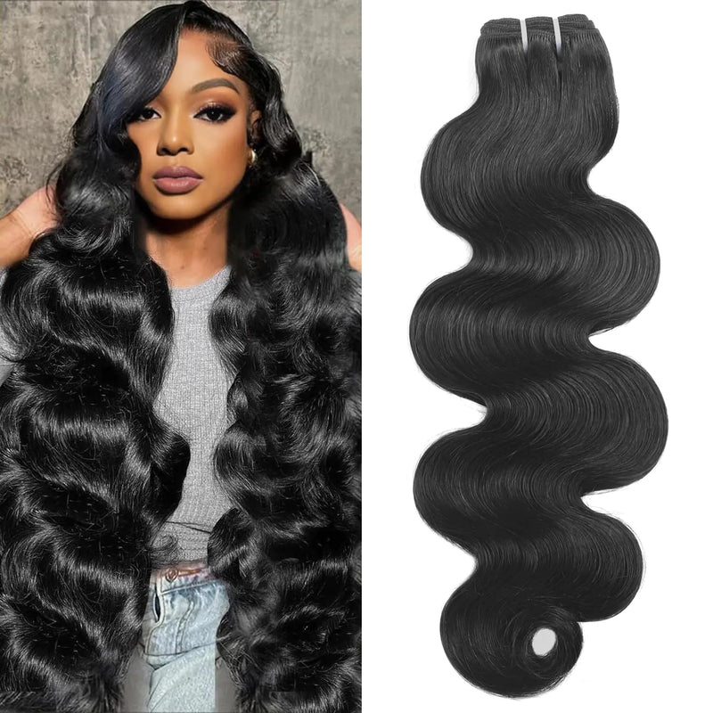 Bundles Human Hair 22 Inch Body Wave Bundles Human Hair 100 Unprocessed Brazilian 1 Bundles deals Human Hair Extensions Weave Wavy Natural Black YNiSew