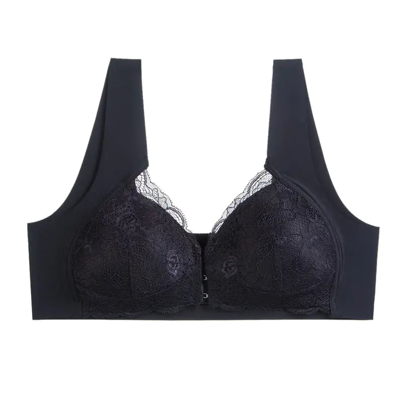 Lace Seamless Wireless Bra for Women - Plus Size