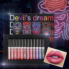 12Pcs Long Lasting Liquid Lipstick Set for Halloween