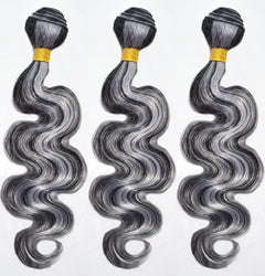 Lagalaga Body P4/GREY Human Hair Bundles Unprocessed Brazilian Virgin Hair Bundles P4/GREY Human Hair Quick Weave Hair Extension