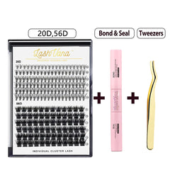 DIY Eyelash Extension Kit - Natural Cluster Lashes