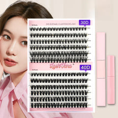 DIY Eyelash Extension Kit - Natural Cluster Lashes